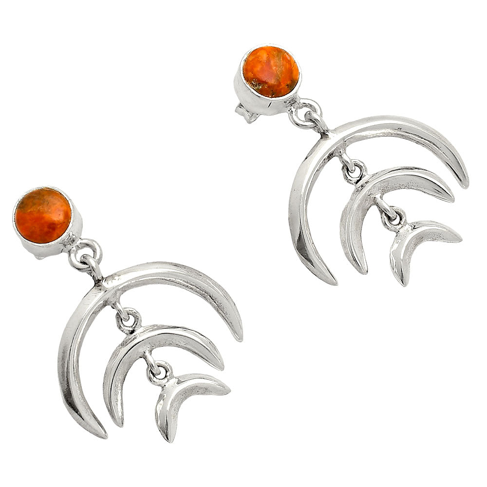 Natural Red Sponge Coral Earrings E-1249 SDE84369