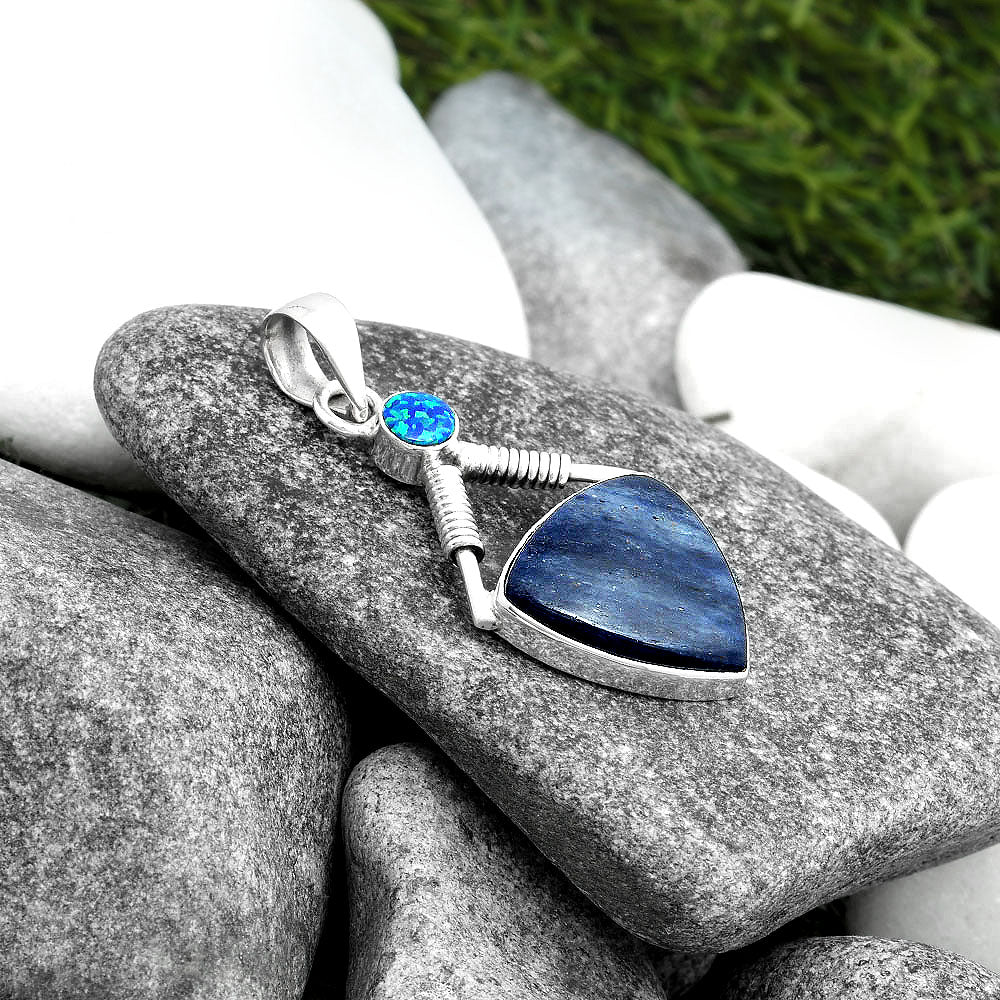 Natural Purple Aventurine & Fire Opal Pendant P-1600 SDP104324