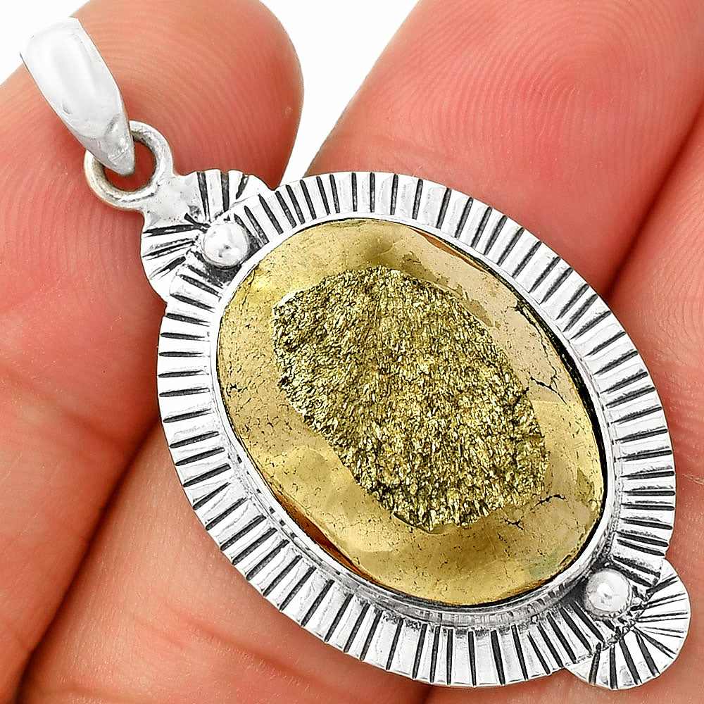 Natural Peruvian Golden Pyrite Pendant P-1732 SDP148252