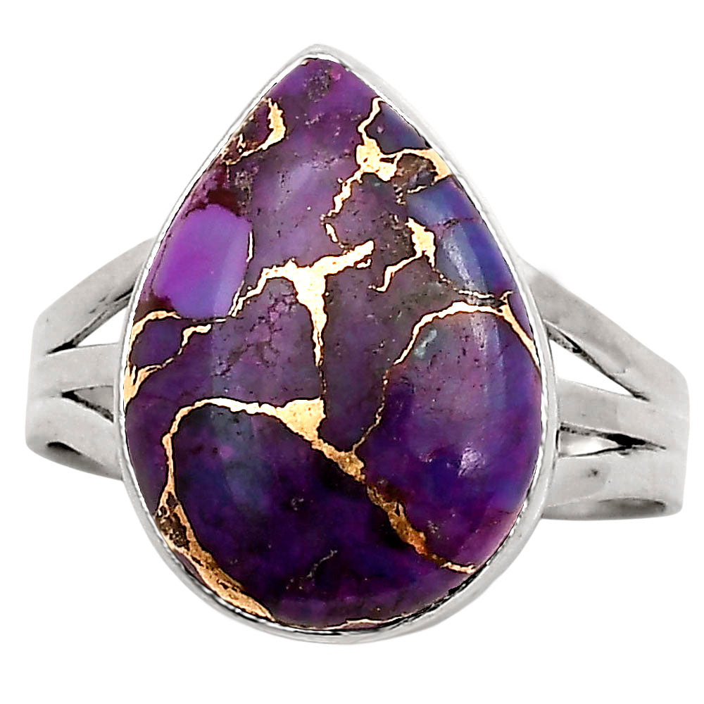 Copper Purple Turquoise Ring size-10 R-1003 SDR250013