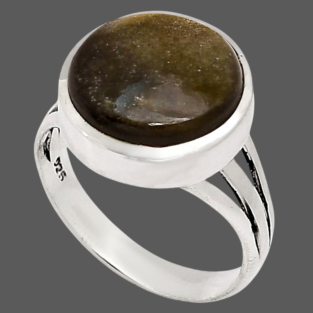Silver Obsidian Ring size-8 R-1006 SDR250075-1