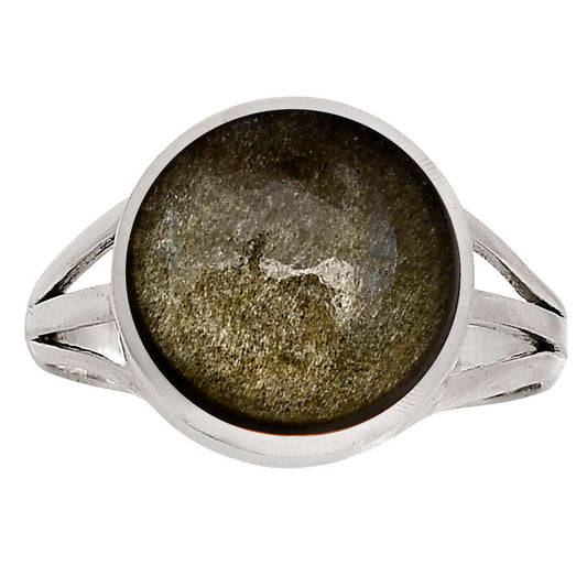 Silver Obsidian Ring size-8 R-1006 SDR250078-0