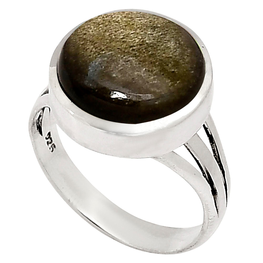 Silver Obsidian Ring size-8 R-1006 SDR250078-2