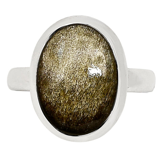 Silver Obsidian Ring size-7 R-1007 SDR250262