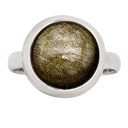 Silver Obsidian Ring size-8 R-1007 SDR250268-0