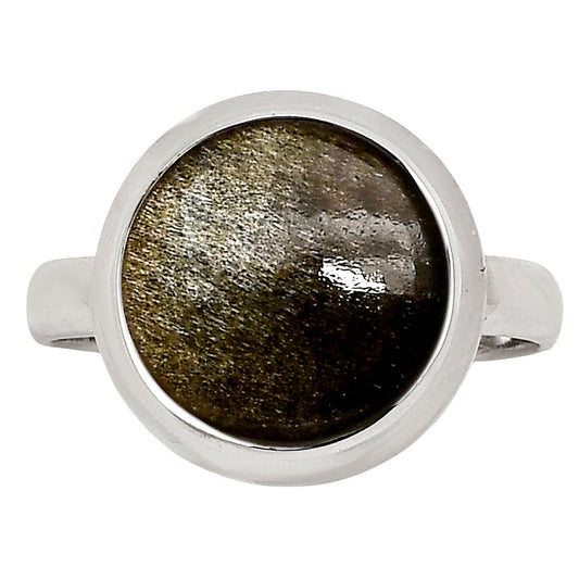 Silver Obsidian Ring size-8 R-1007 SDR250269-0