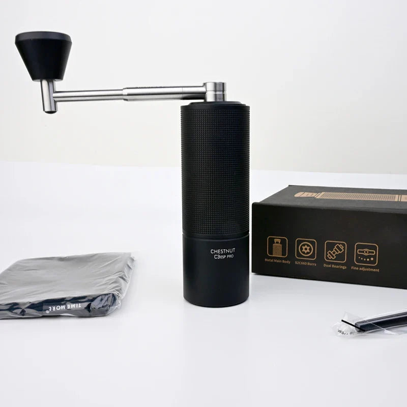 StepUP Coffee Manual Coffee Grinder Chestnut C3 ESP Pro – Steel Conical Burr