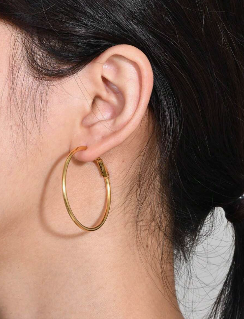 18K Gold Plated Classic Hoop Earrings