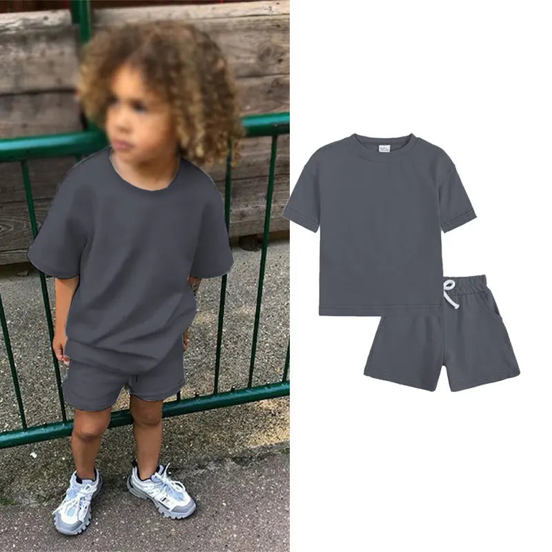2-piece T-shirt and shorts tracksuit set for children Multivariant
