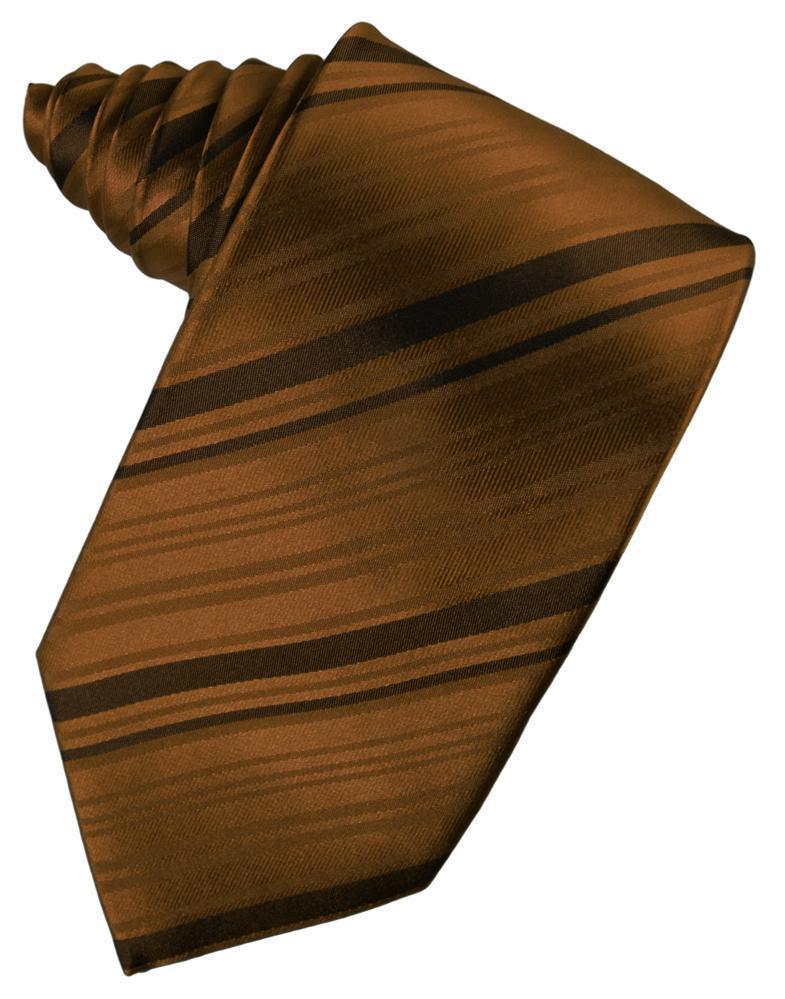 Striped Satin Necktie Self Tie-13