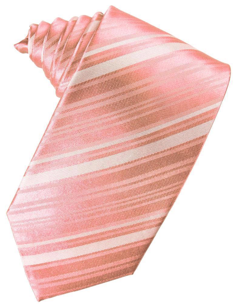 Striped Satin Necktie Self Tie-15