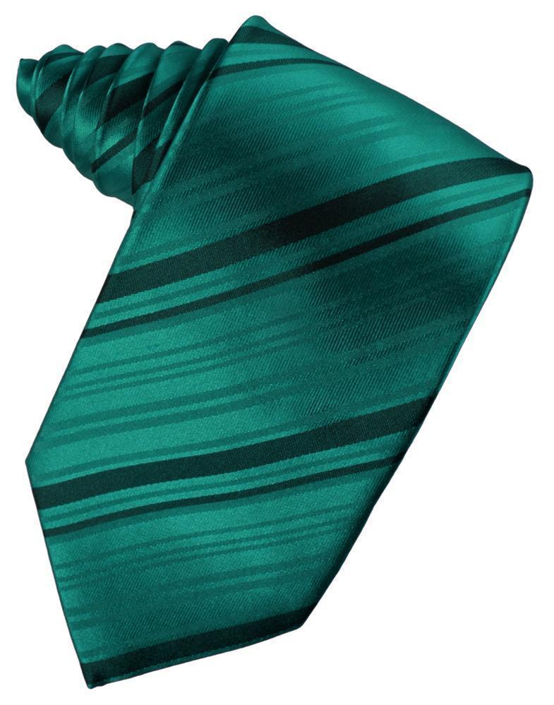 Striped Satin Necktie Self Tie-27