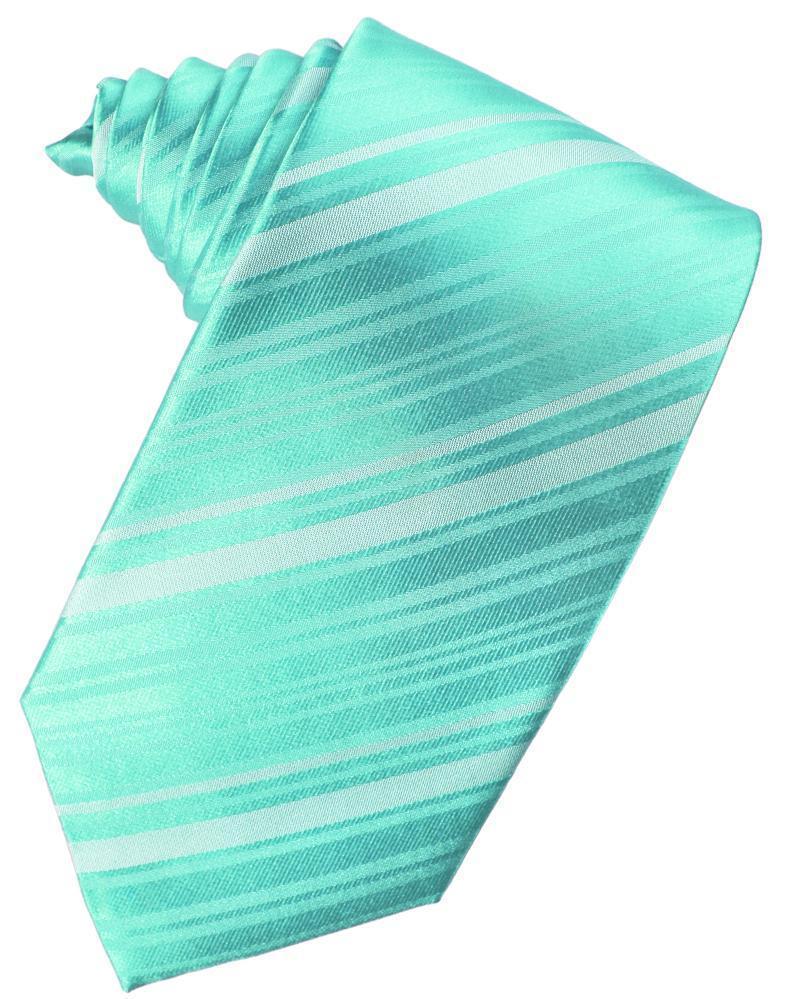 Striped Satin Necktie Self Tie-36