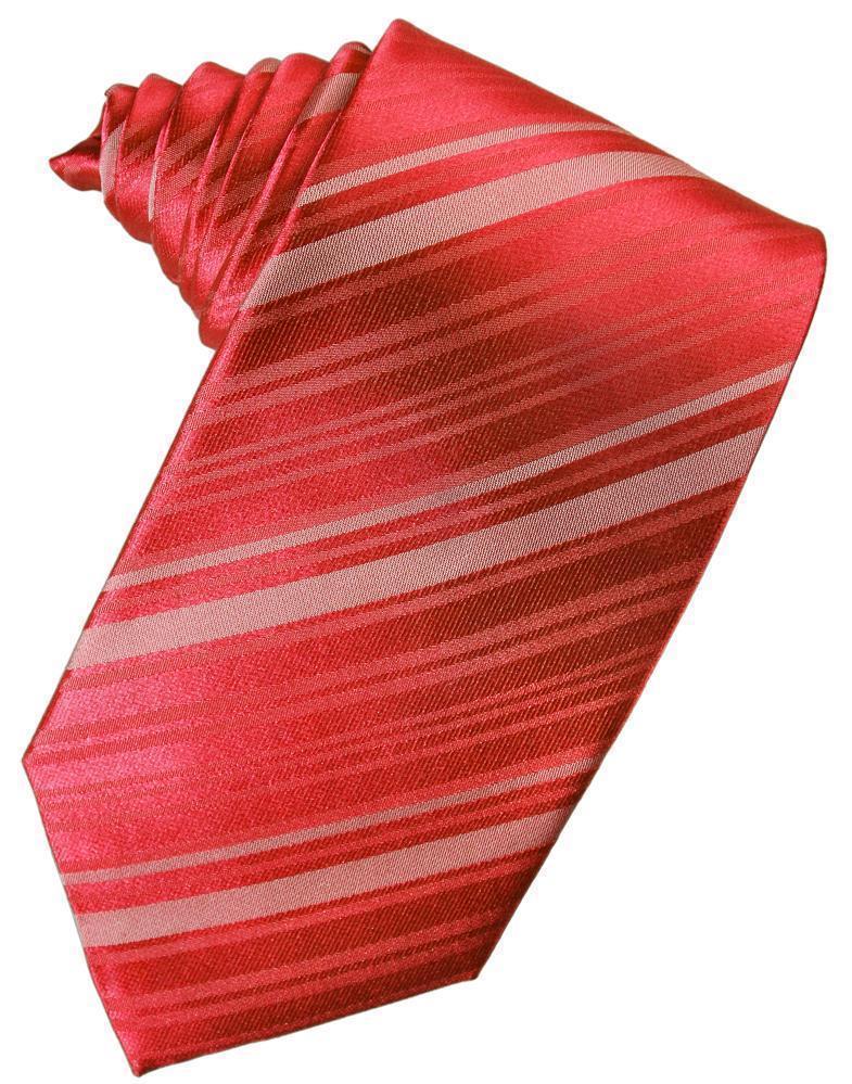 Striped Satin Necktie Self Tie-44