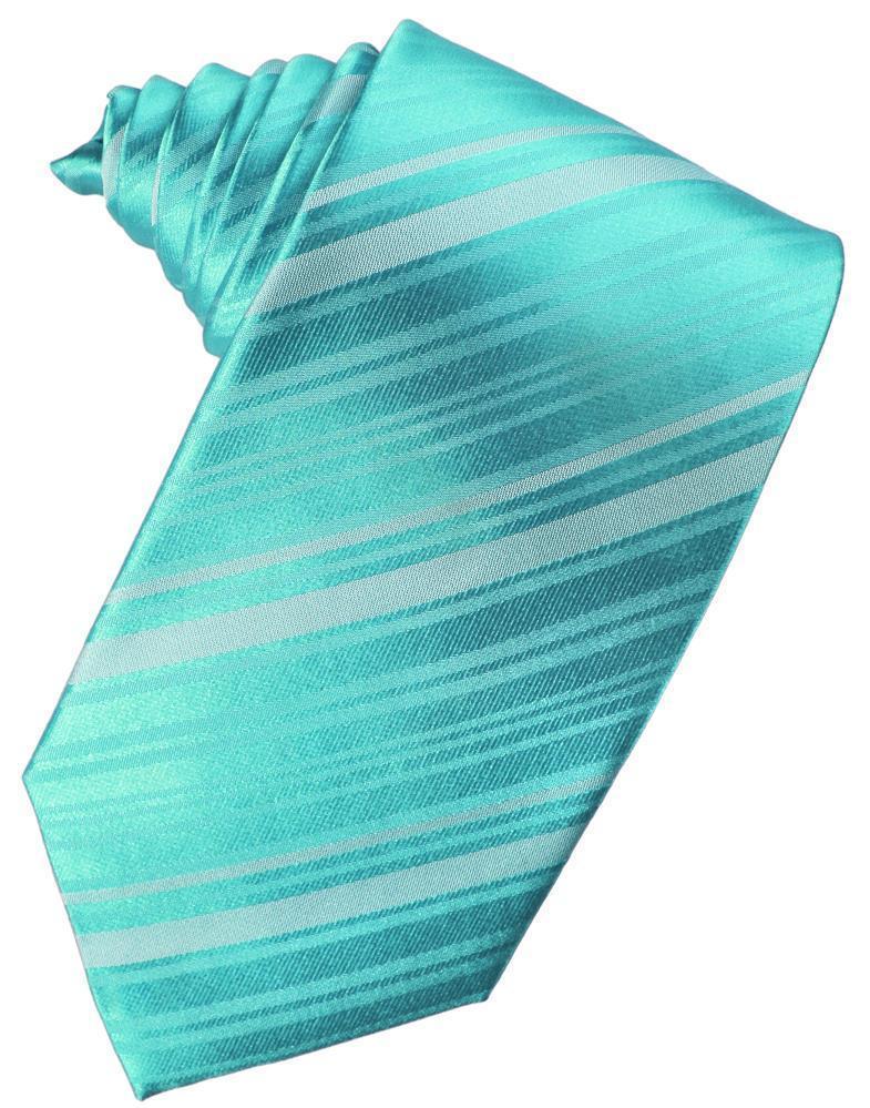 Striped Satin Necktie Self Tie-48