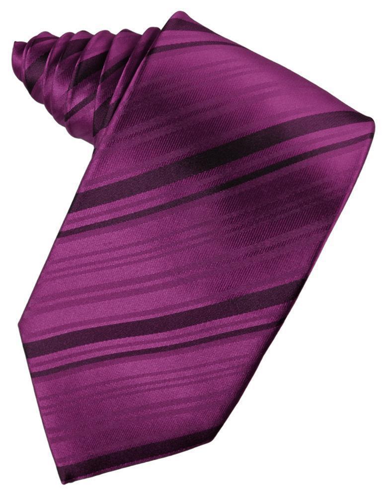 Striped Satin Necktie Self Tie-53