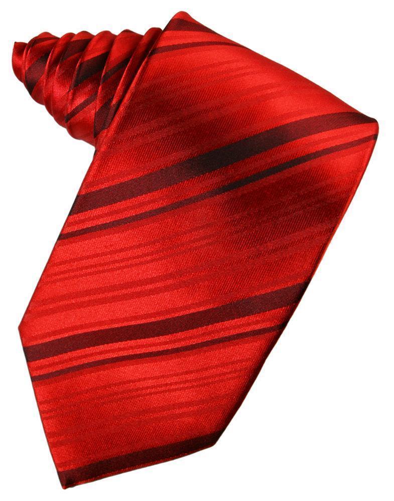 Striped Satin Necktie Self Tie-54