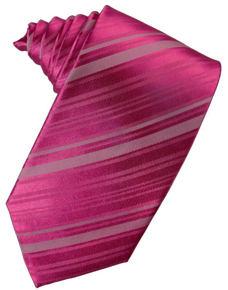Striped Satin Necktie Self Tie-60