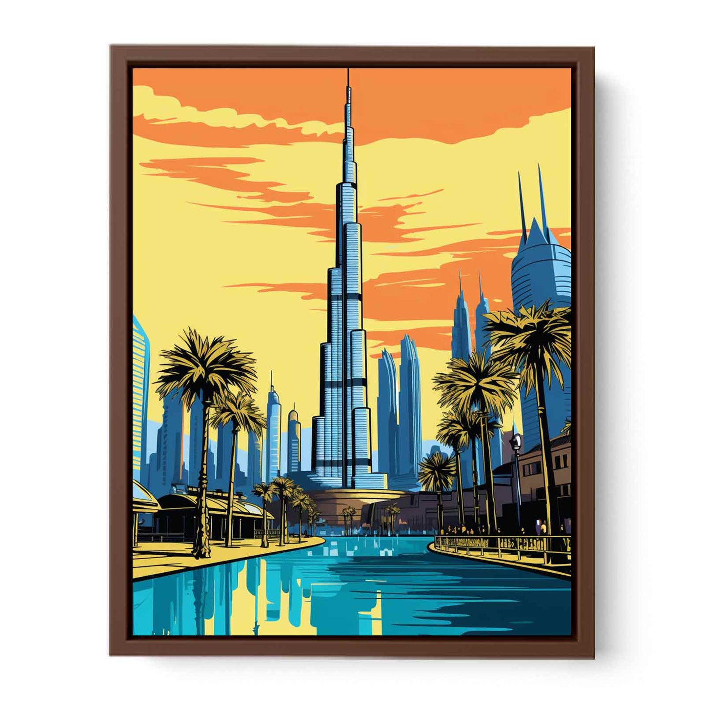Burj Khalifa, Dubai Poster Canvas Art Print