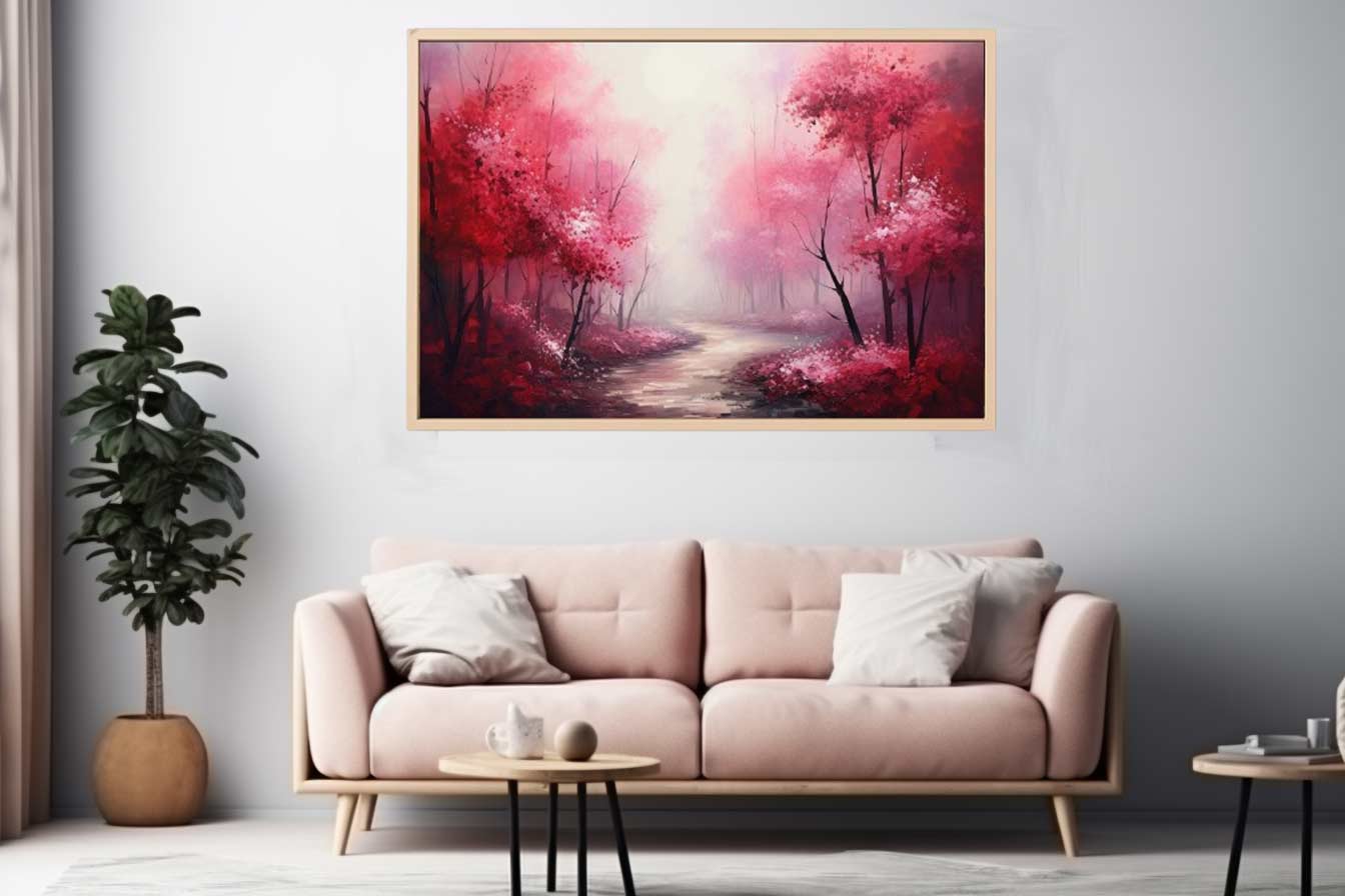 Red Forest Canvas Art Print