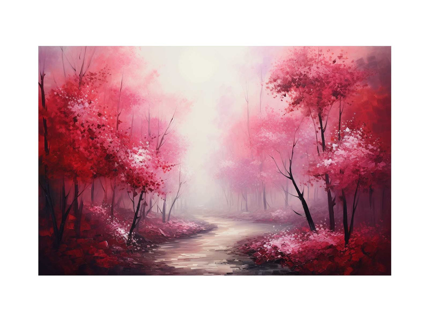 Red Forest Canvas Art Print