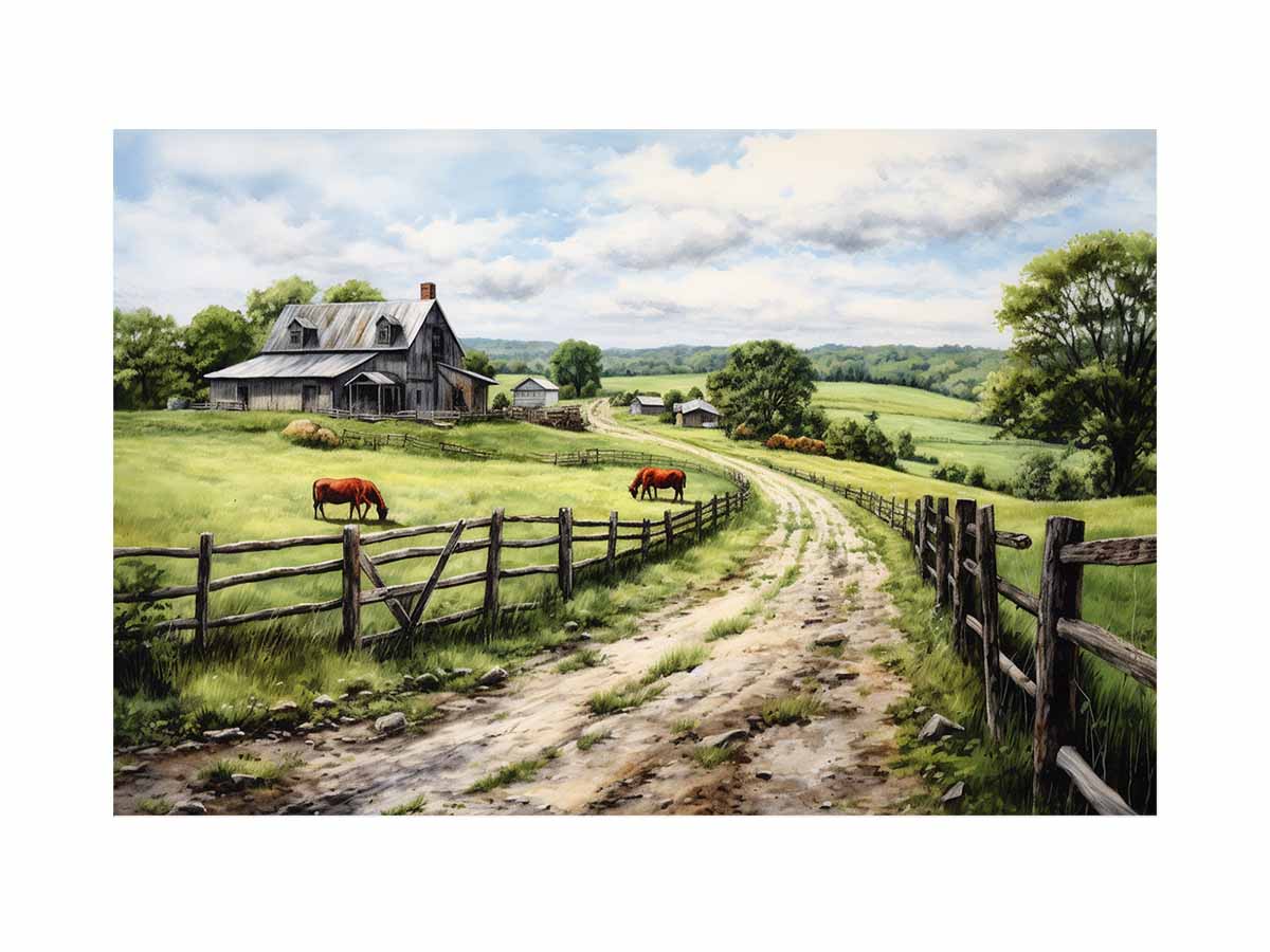 Country Artwork Canvas Art Print