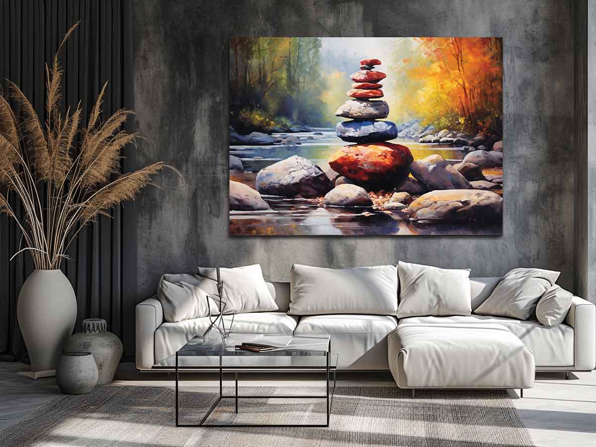 Stacking Stones Canvas Art Print