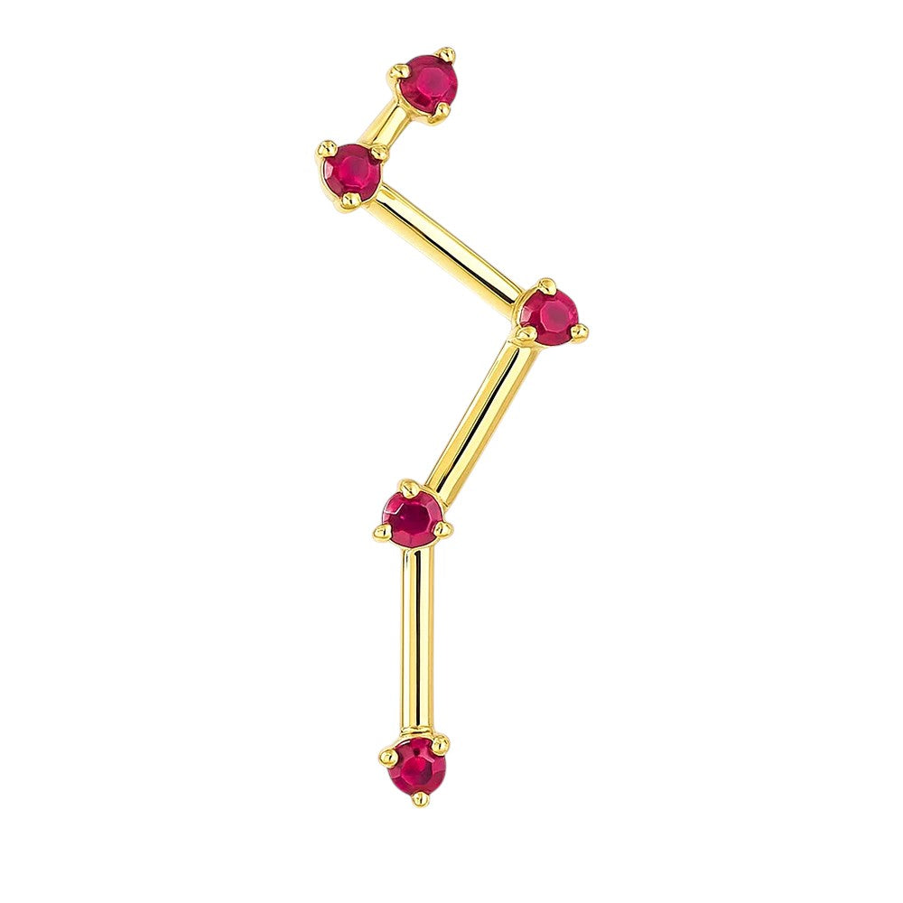 18K Gold Over Brass Round Cut Gemstones Earrings Jewelry EM-1295 TGE1040