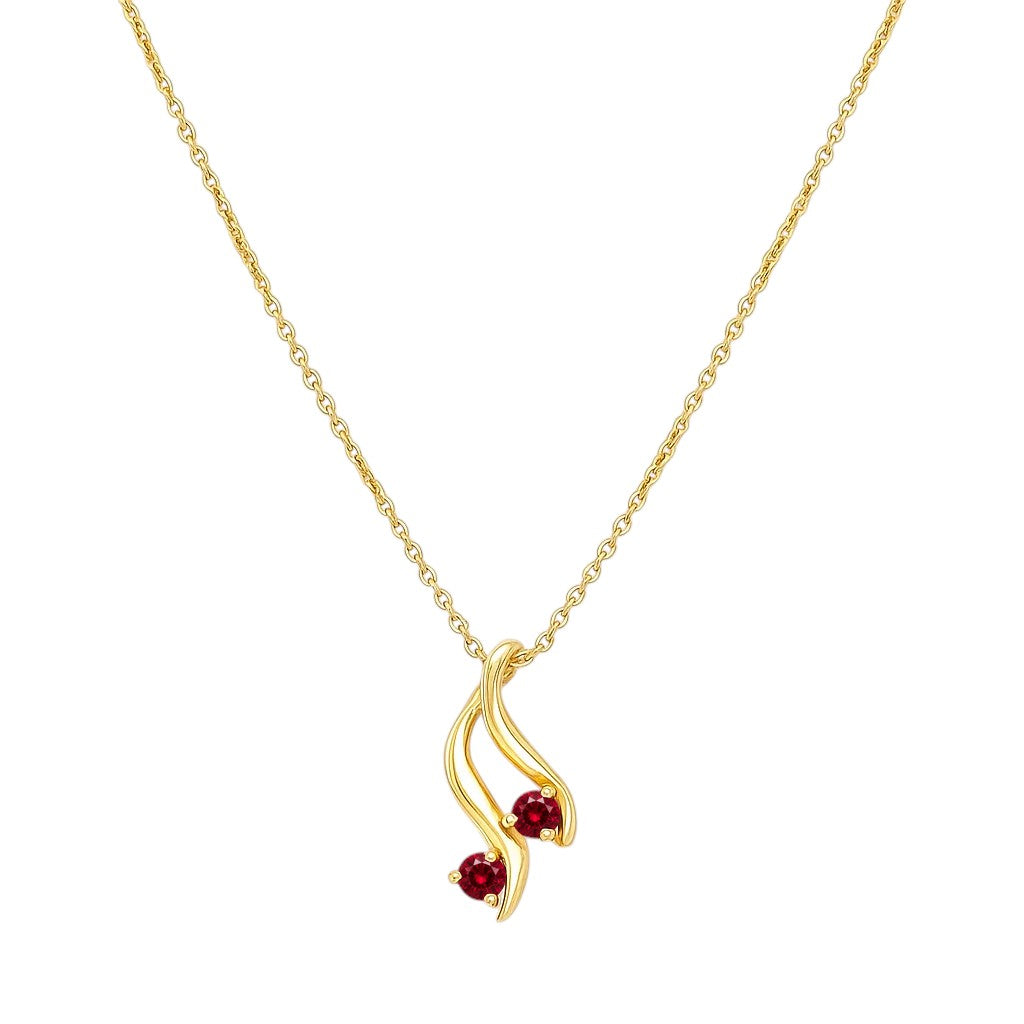 18K Gold Over Brass Round Cut Gemstones Necklace Jewelry EN-1036 TGN1010