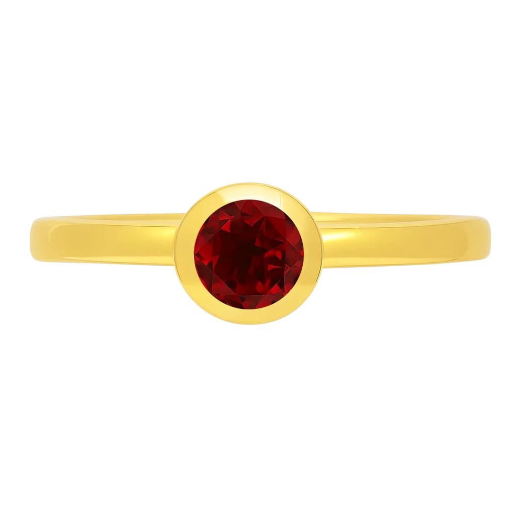 18K Gold Over Brass Round Cut Gemstones Ring Jewelry Size 5-8 RM-1775 TGR1049