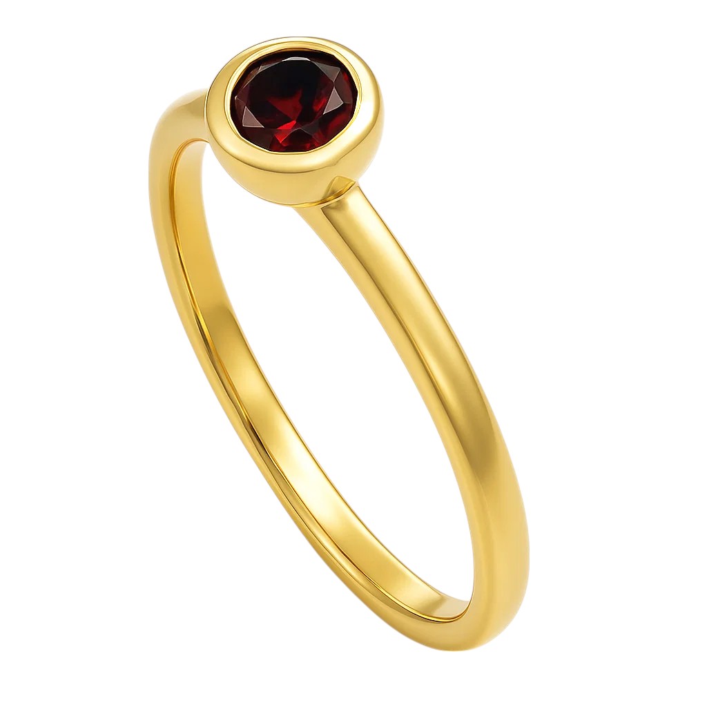 18K Gold Over Brass Round Cut Gemstones Ring Jewelry Size 5-8 RM-1775 TGR1049