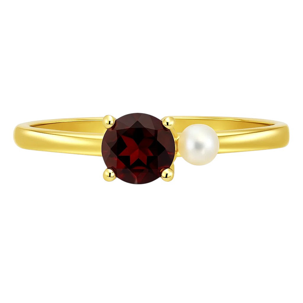 18K Gold Over Brass Round Cut Gemstones Ring Jewelry Size 5-8 RM-1776 TGR1050