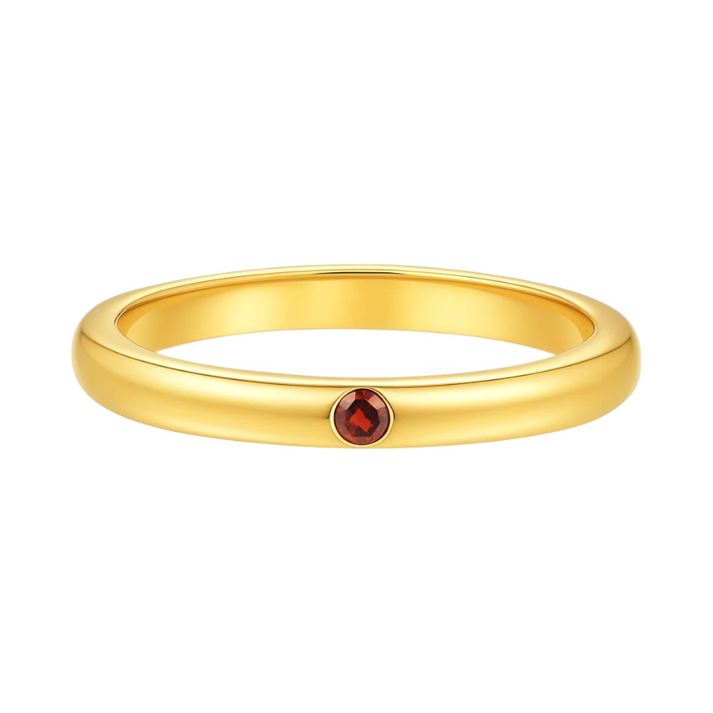 18K Gold Over Brass Round Cut Gemstones Ring Jewelry Size 5-8 RM-1780 TGR1052