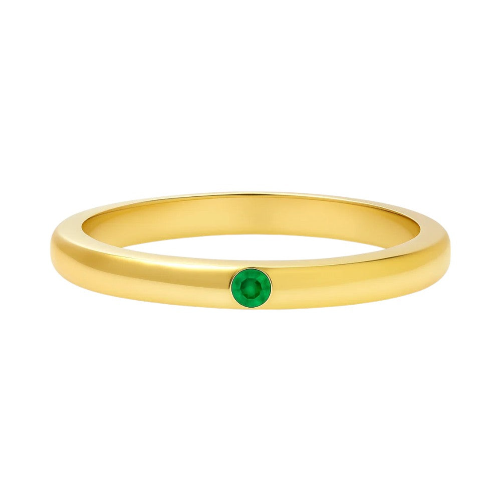 18K Gold Over Brass Round Cut Gemstones Ring Jewelry Size 5-8 RM-1780 TGR1052