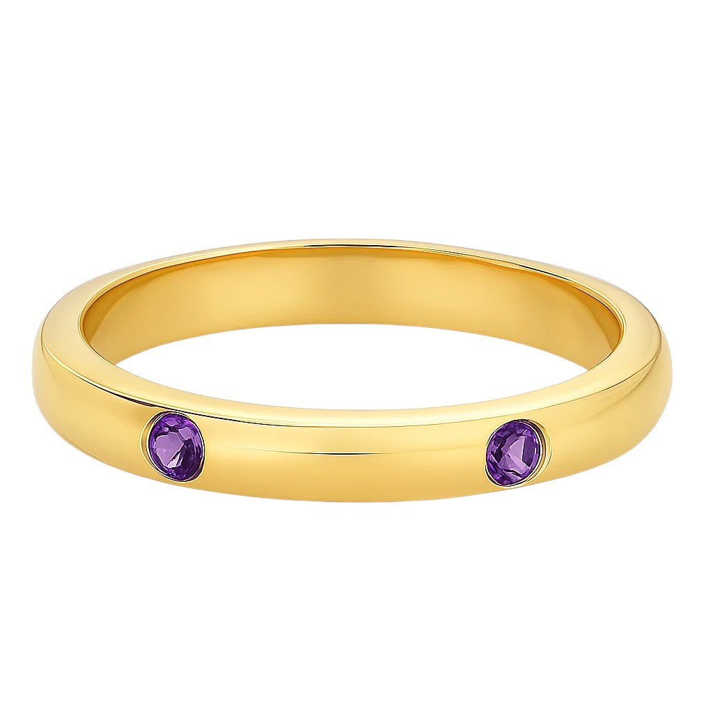 18K Gold Over Brass Round Cut Gemstones Ring Jewelry Size 5-8 RM-1780 TGR1053
