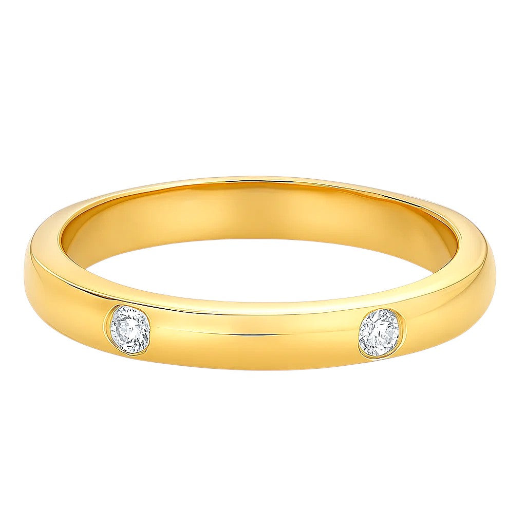 18K Gold Over Brass Round Cut Gemstones Ring Jewelry Size 5-8 RM-1780 TGR1053