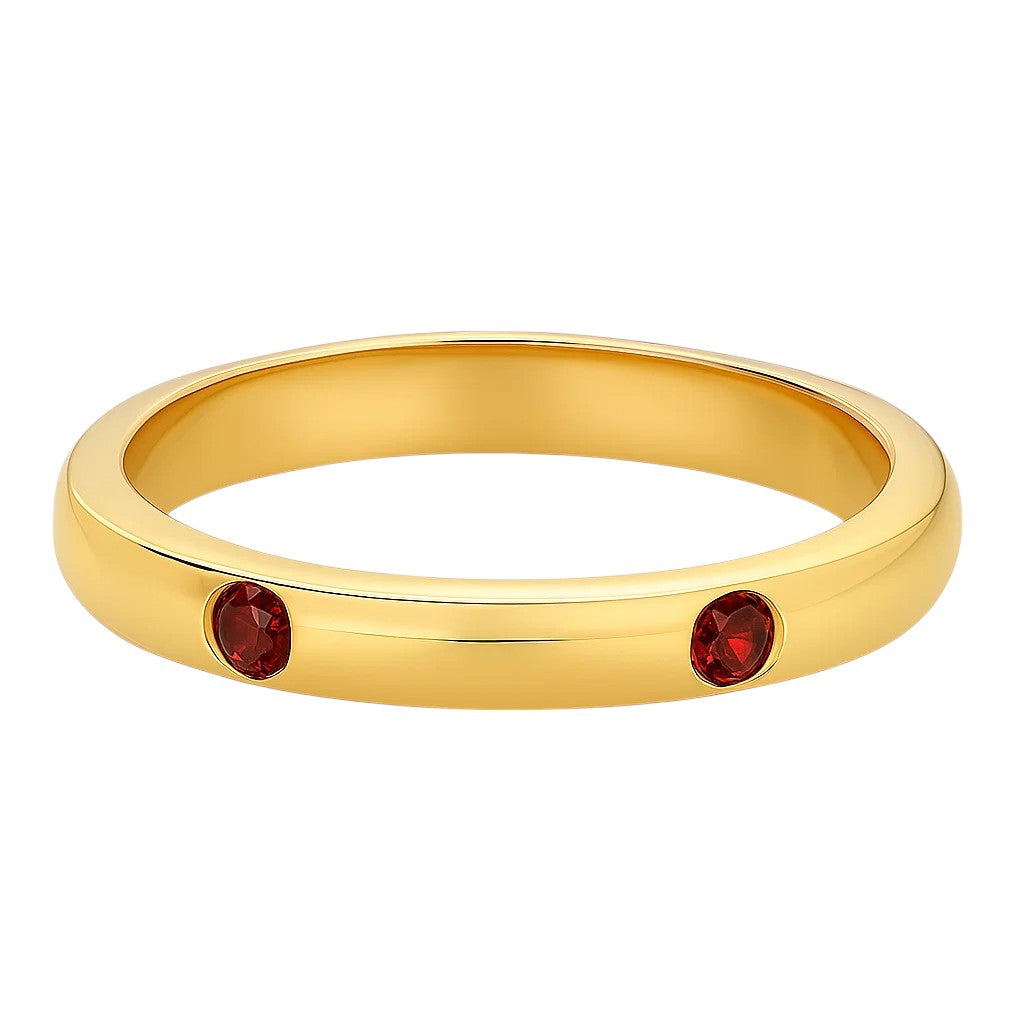 18K Gold Over Brass Round Cut Gemstones Ring Jewelry Size 5-8 RM-1780 TGR1053