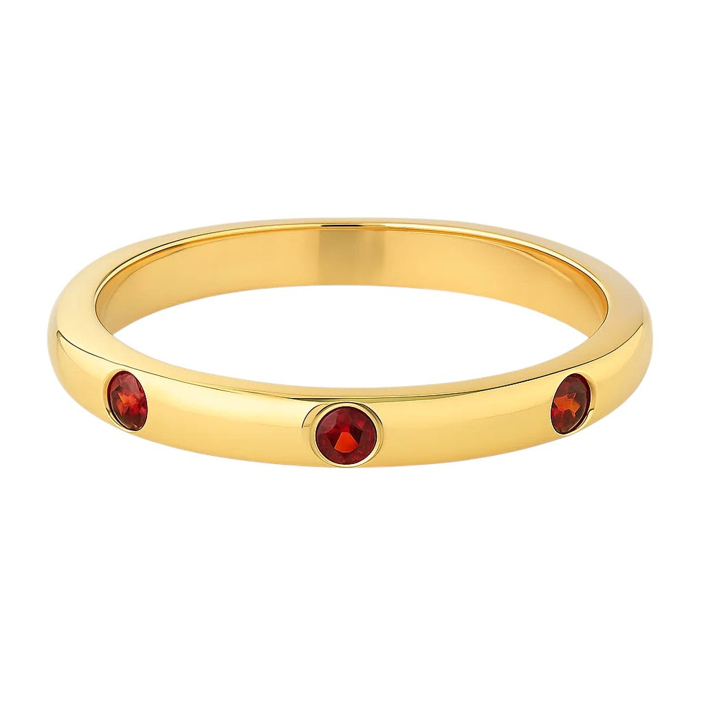 18K Gold Over Brass Round Cut Gemstones Ring Jewelry Size 5-8 RM-1780 TGR1054