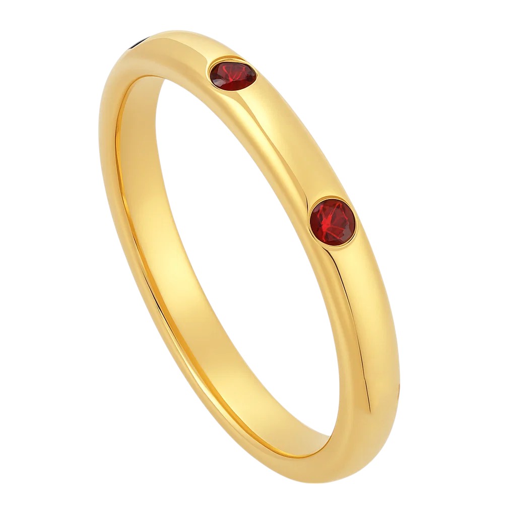 18K Gold Over Brass Round Cut Gemstones Ring Jewelry Size 5-8 RM-1780 TGR1054