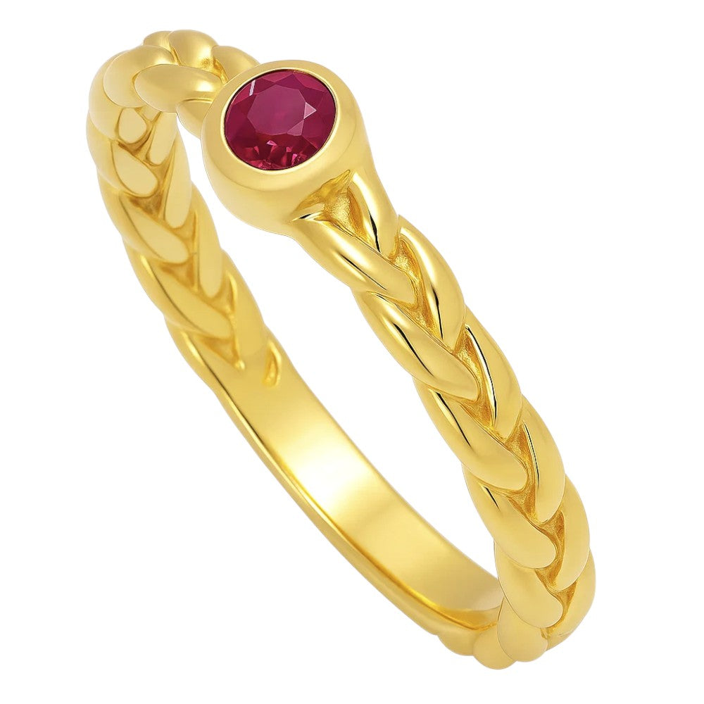 18K Gold Over Brass Round Cut Gemstones Ring Jewelry Size 5-8 RM-1063 TGR1056