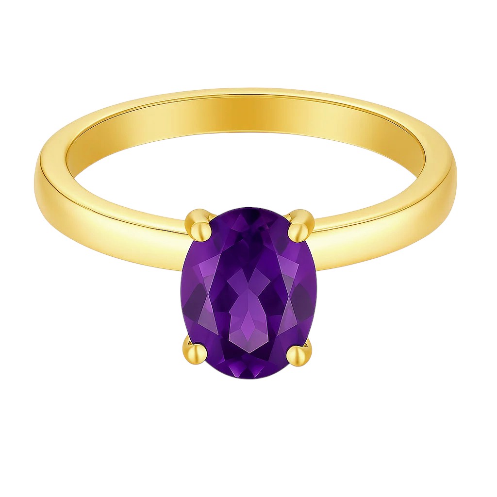18K Gold Over Brass Oval Cut Gemstones Ring Jewelry Size 5-8 RM-1019 TGR1057