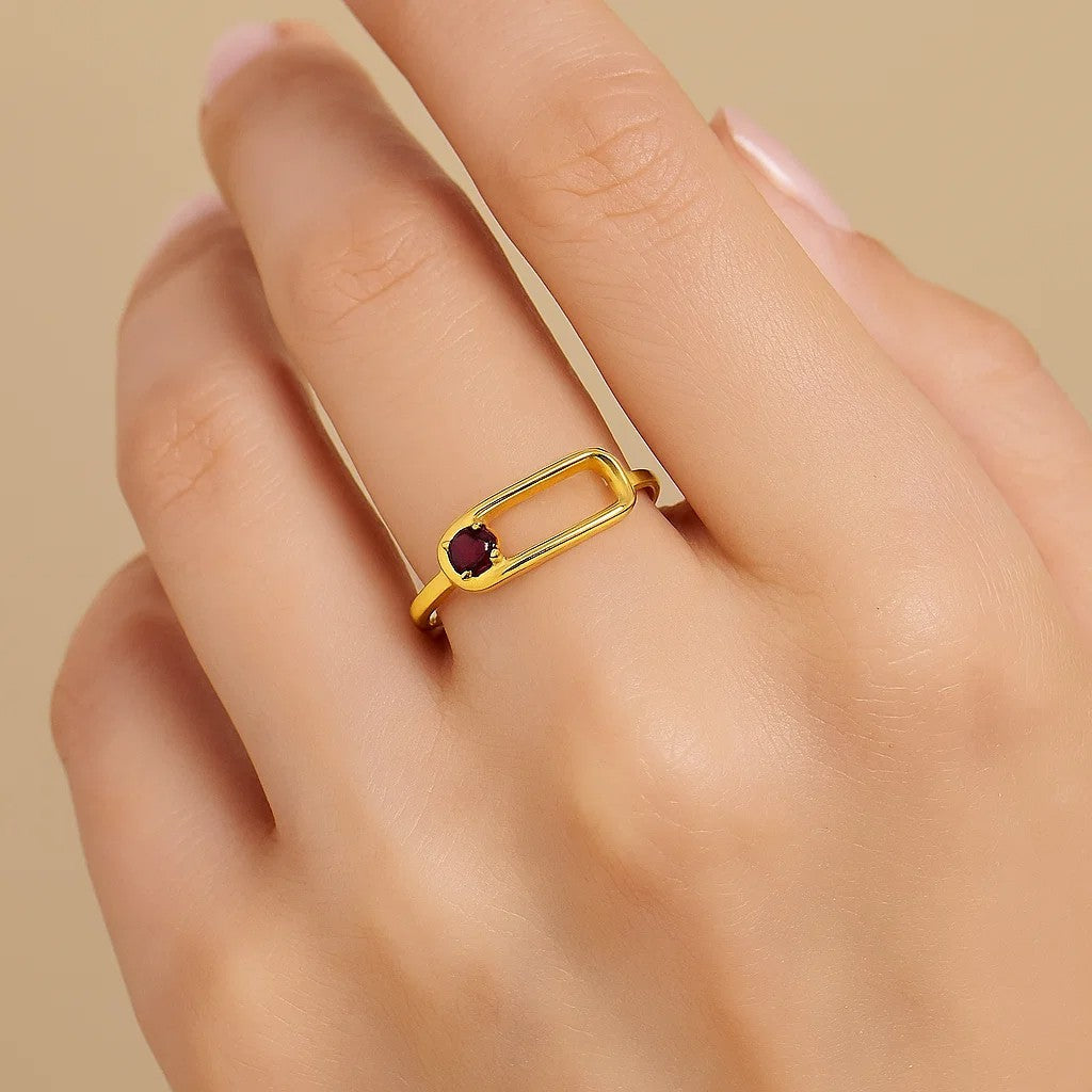18K Gold Over Brass Round Cut Gemstones Ring Jewelry Size 5-8 RM-1783 TGR1060