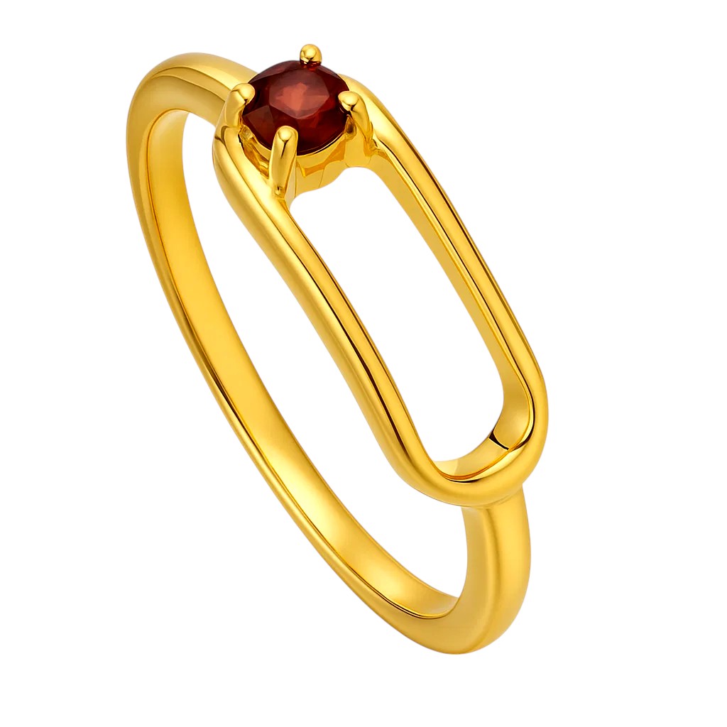 18K Gold Over Brass Round Cut Gemstones Ring Jewelry Size 5-8 RM-1783 TGR1060