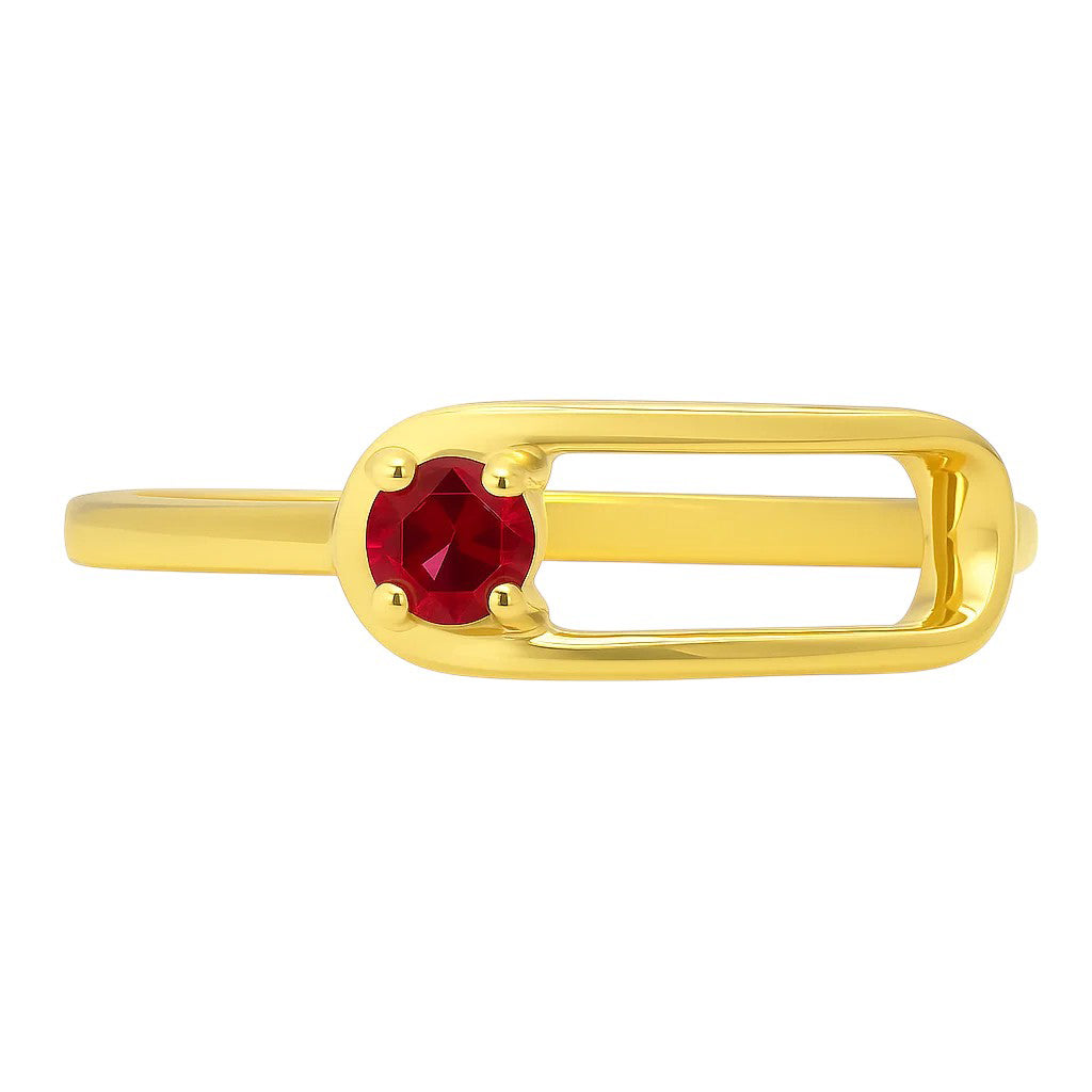 18K Gold Over Brass Round Cut Gemstones Ring Jewelry Size 5-8 RM-1783 TGR1060