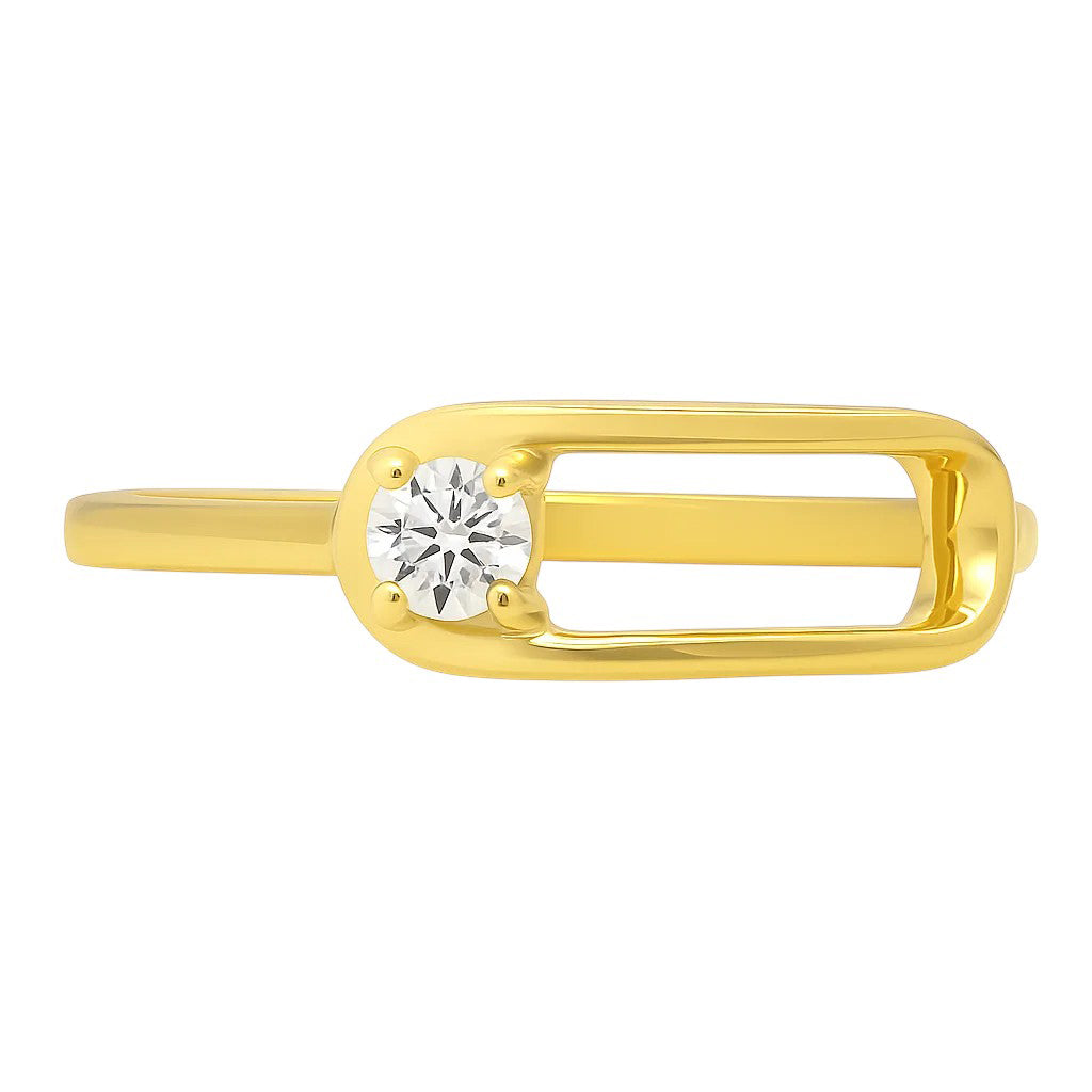 18K Gold Over Brass Round Cut Gemstones Ring Jewelry Size 5-8 RM-1783 TGR1060