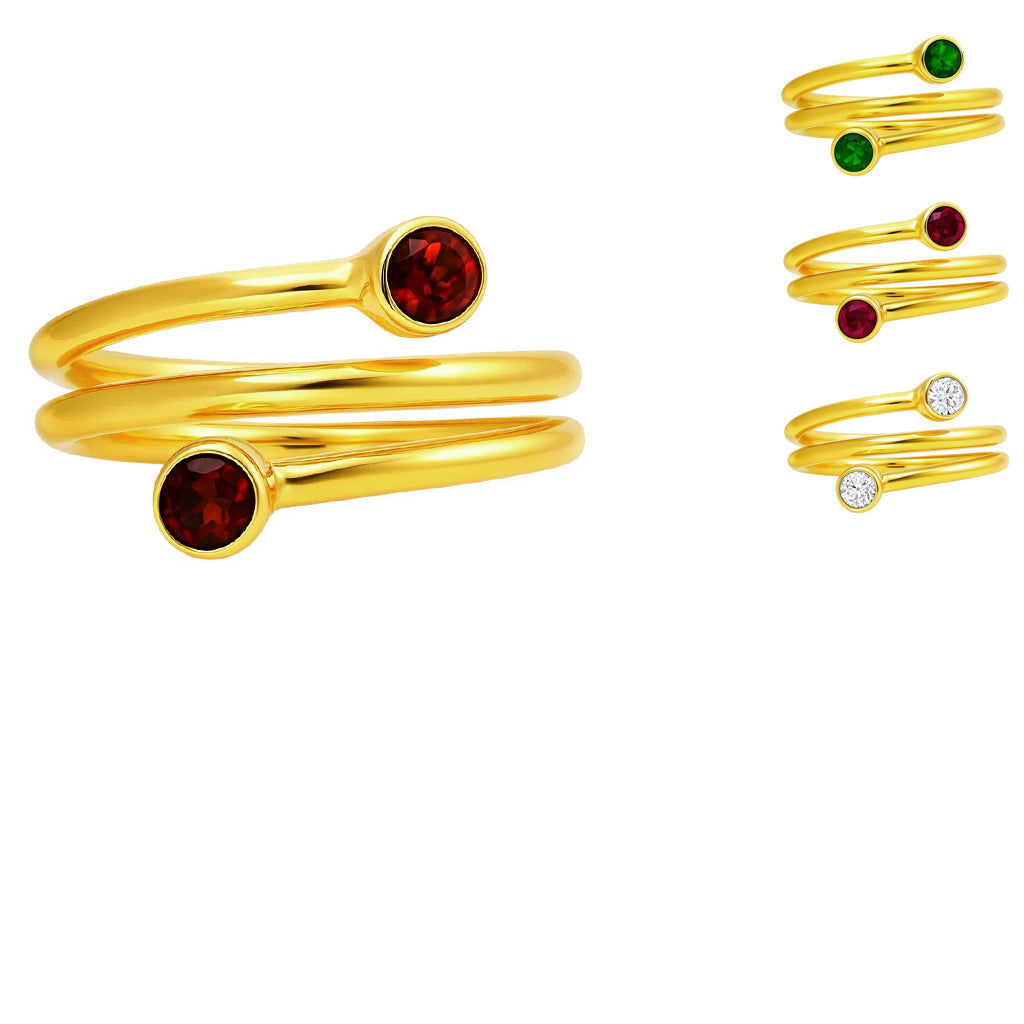 18K Gold Over Brass Round Cut Gemstones Ring size 5-8 Jewelry RM-1185 TGR1063
