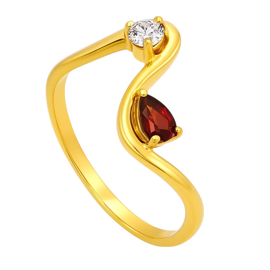 18K Gold Over Brass Pear Cut Gemstones Ring size 5-8 Jewelry RM-1786 TGR1064