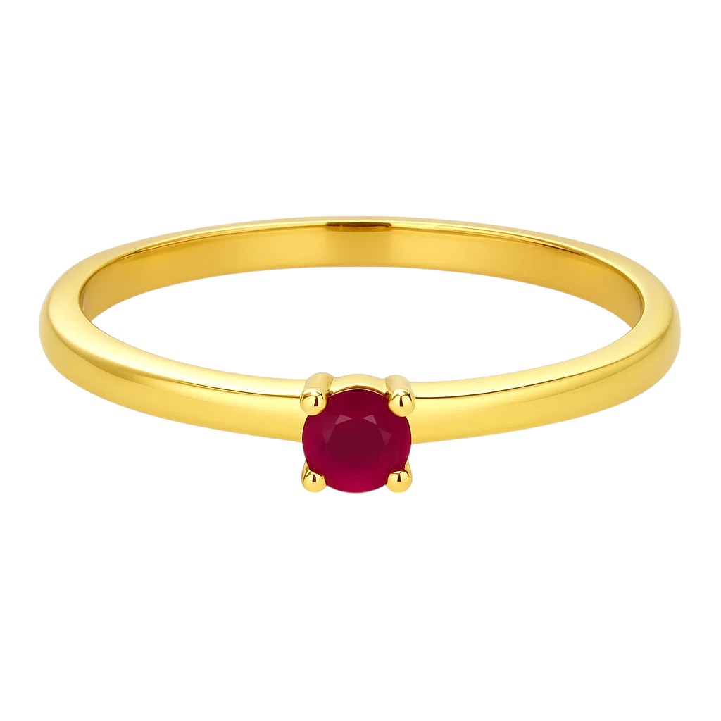 18K Gold Over Brass Round Cut Gemstones Ring size 5-8 Jewelry RM-1787 TGR1065