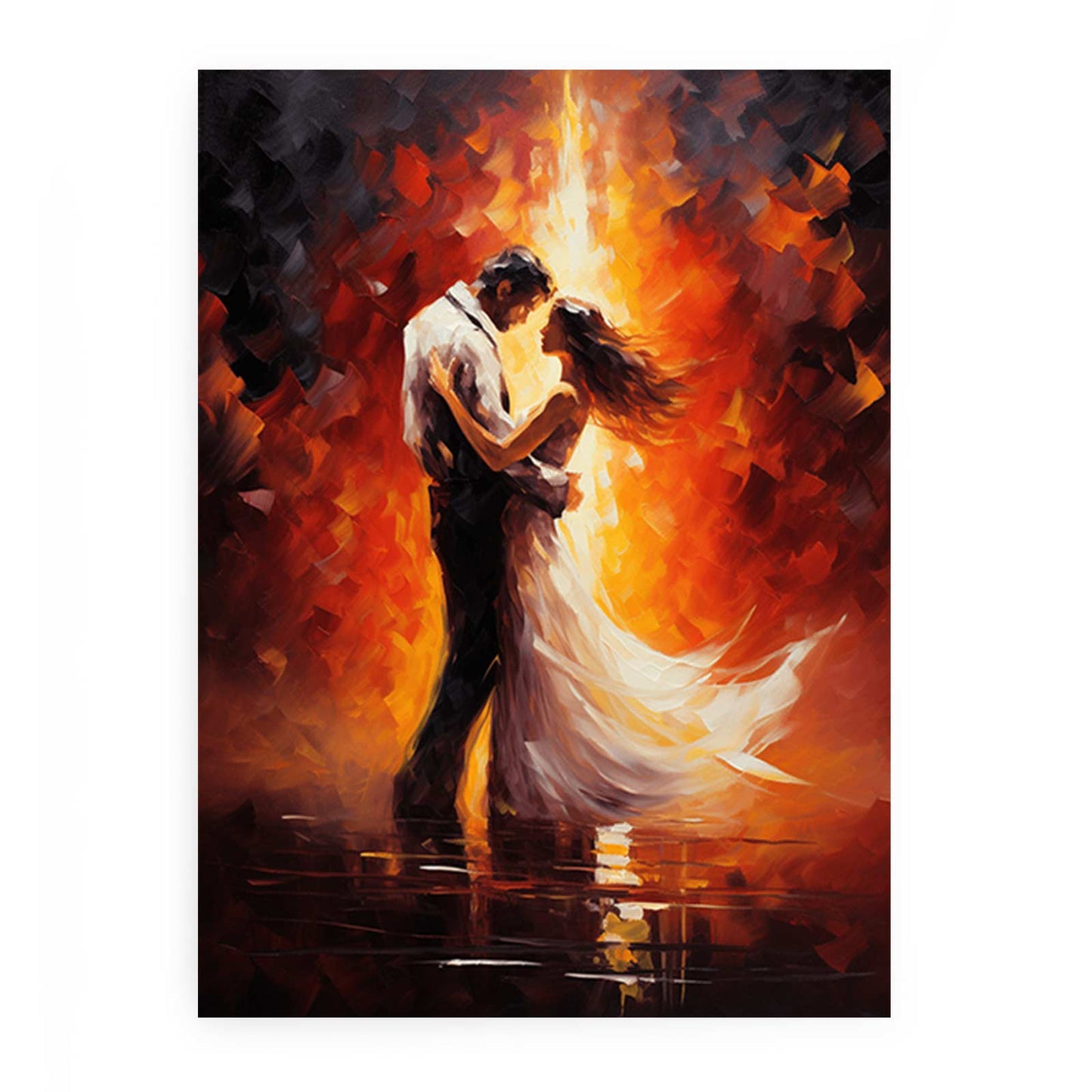 Couple Dance Modern Art Canvas Art Print