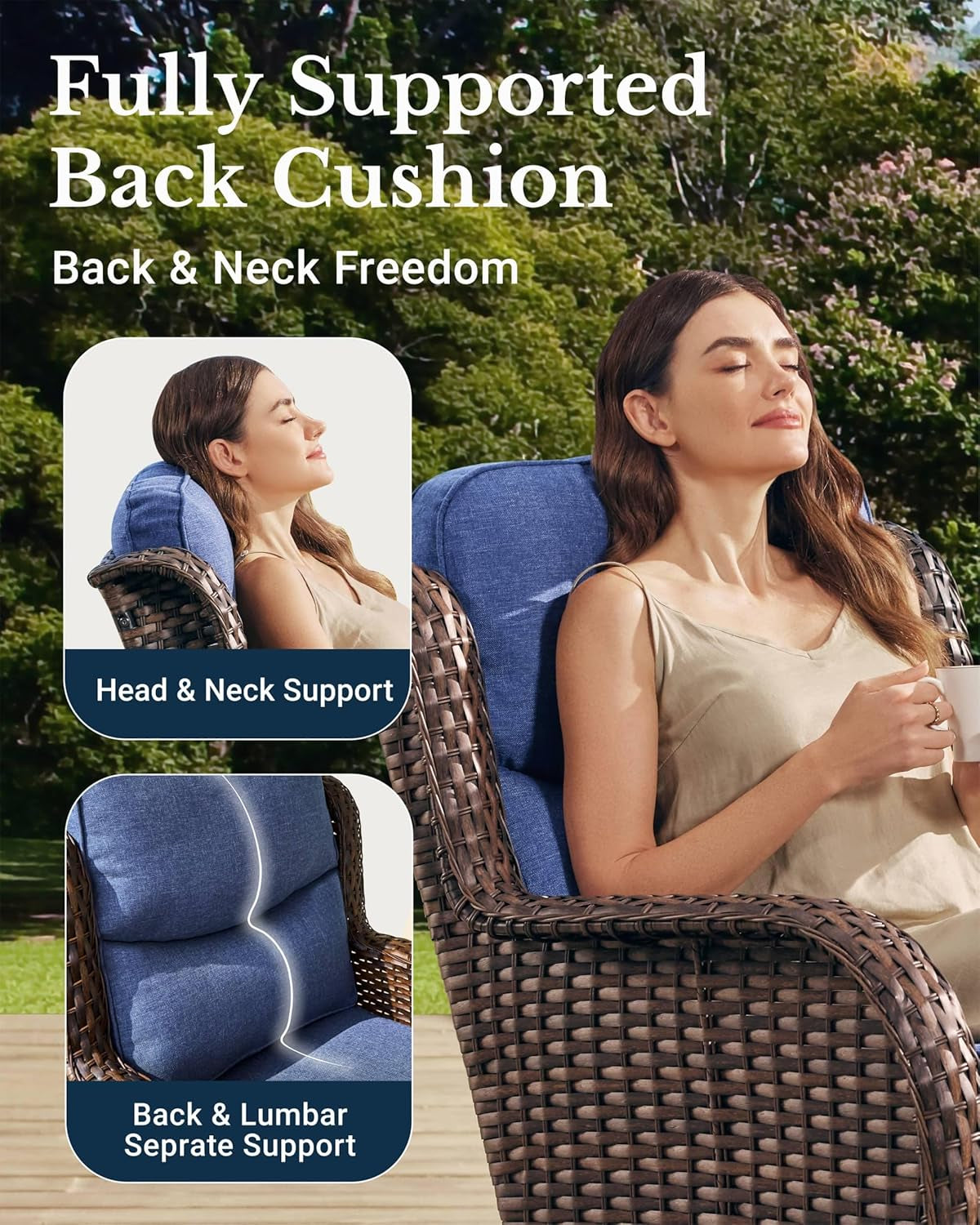 Luxury Outdoor Patio Furniture Set with Thick Cushions